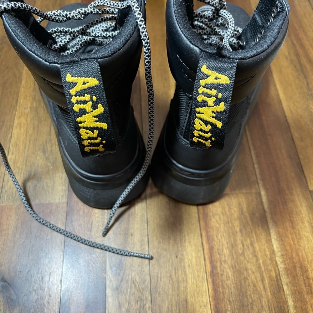 Dr. Martens Tarik Black Leather Utility Work Boots Lace Up Combat Boots - Picture 5 of 10